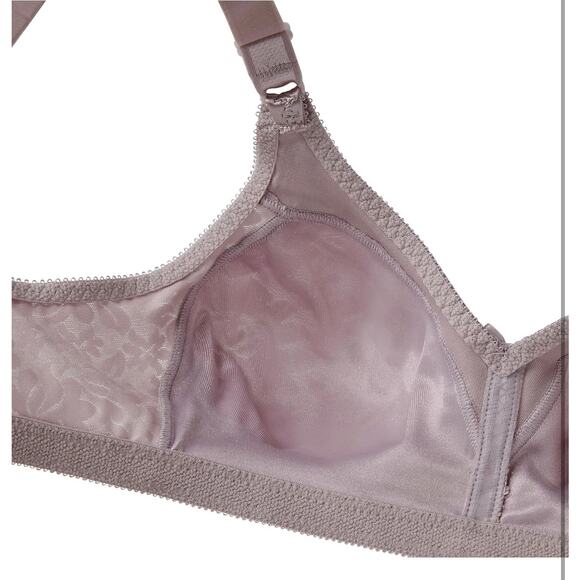 Bali Double Support Lace Wireless Bra Soft Taupe 40D - Picture 4 of 6
